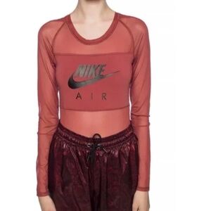 NIKE Air | Womens Long-sleeve Mesh Bodysuit L